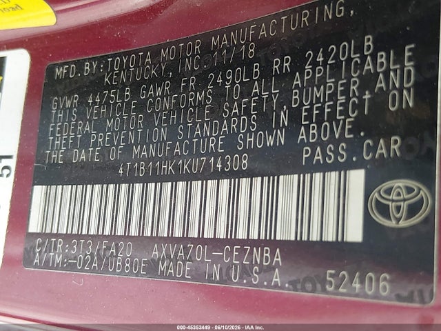 Toyota Camry Le
