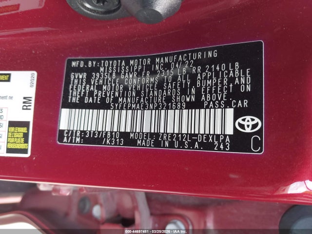 Toyota Corolla Le