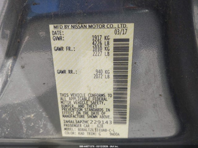 Nissan Altima 2.5 Sl