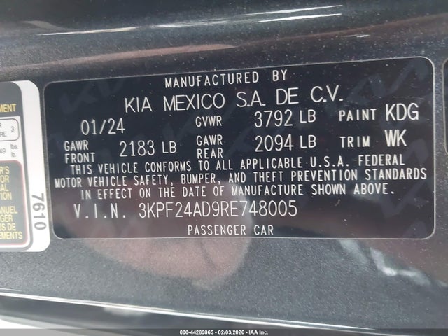 Kia Forte Lxs