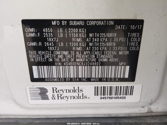 Subaru Outback 3.6r Limited
