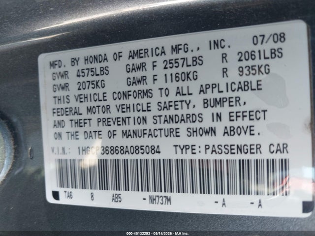 Honda Accord 3.5 Ex-l