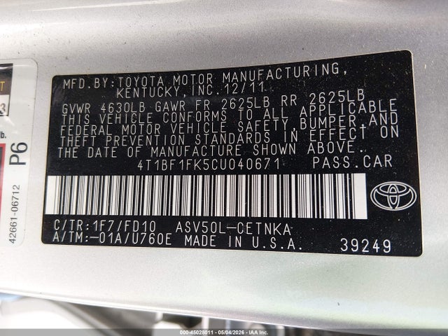 Toyota Camry Le