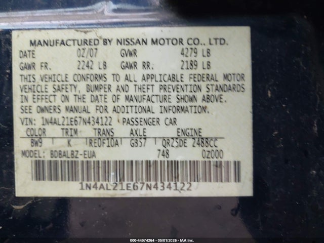 Nissan Altima 2.5 S