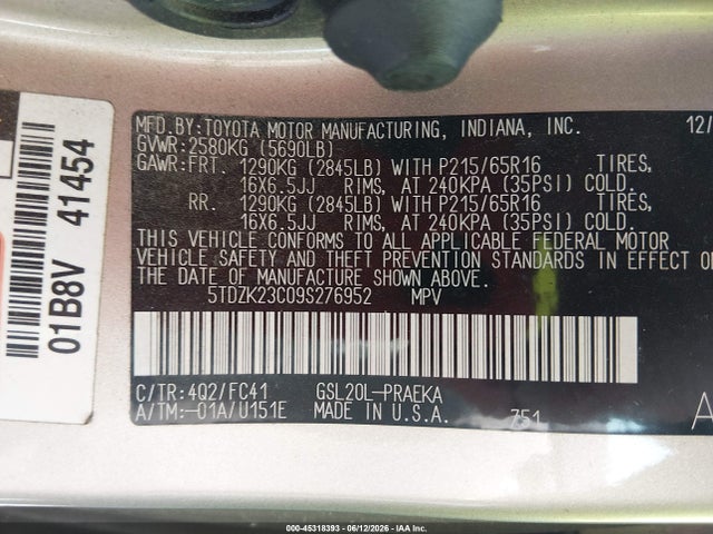 Toyota Sienna Le