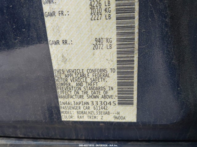 Nissan Altima 2.5 Sr