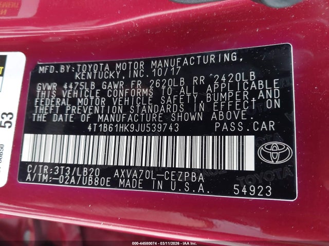Toyota Camry Xse