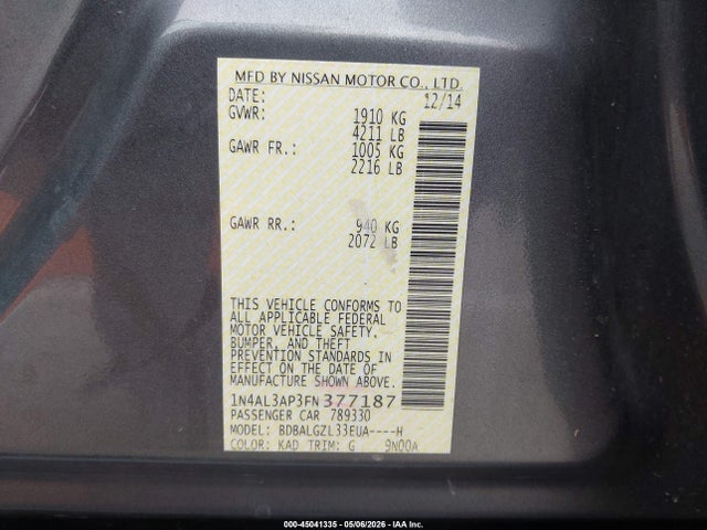 Nissan Altima 2.5 S