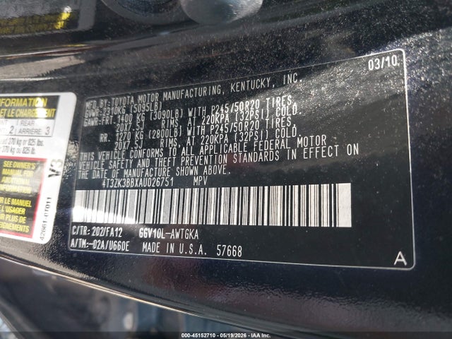 Toyota Venza Base V6