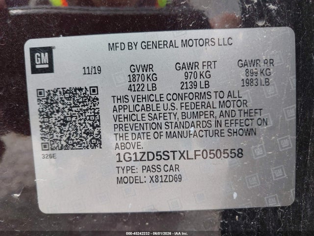Chevrolet Malibu Fwd Lt
