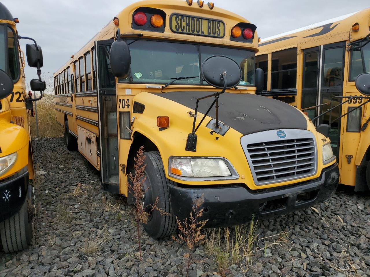 Salvage Blue Bird School Bus Image