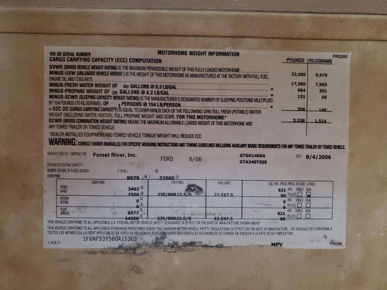 Ford F-550 Super Duty Stripped Chassis