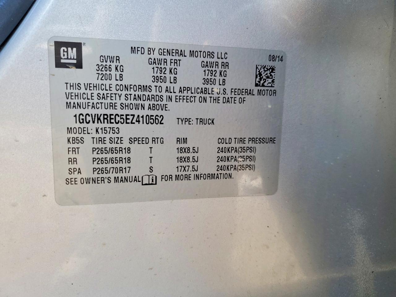Chevrolet Silverado K1500 Lt